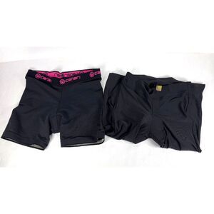 CANARI and Nishiki Capri Bike Pants Womens Black Padded Cycling Shorts Size M